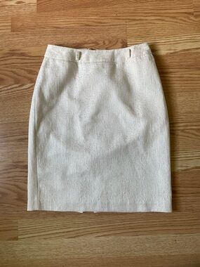 Worthington Cream Textured Pencil Skirt